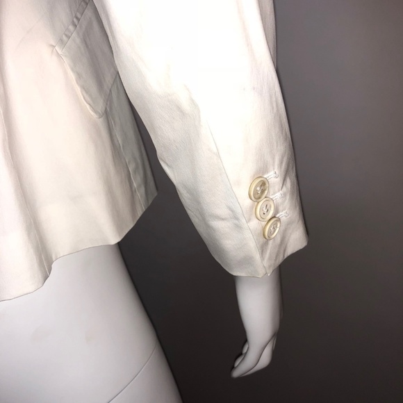 Prada White Two Button Jacket Blazer - Picture 4 of 8